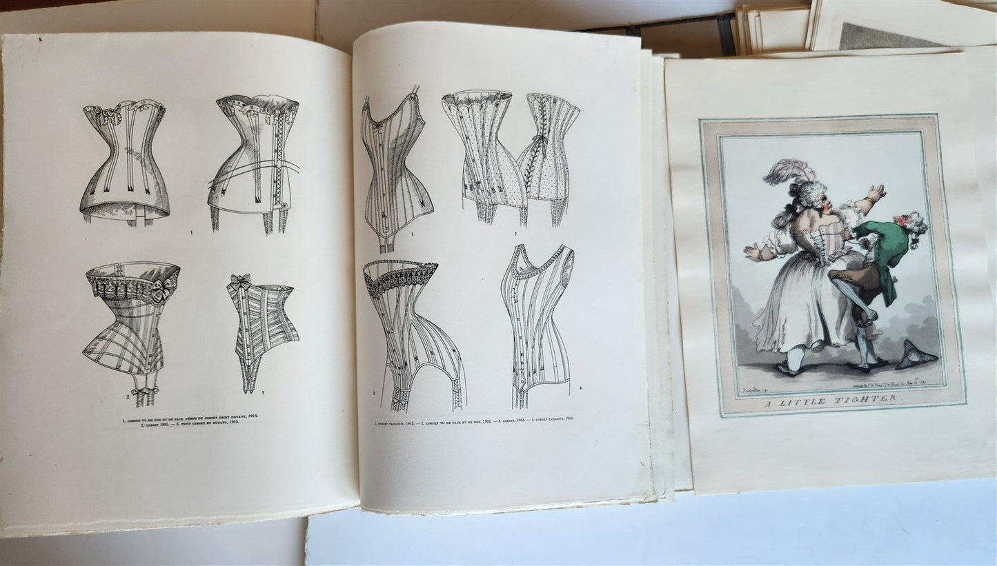 1933 THE CORSET in ART & CUSTOMS 13th-20th century ANTIQUE illustrated FOLIO