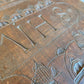 1790 BIBLE BOX HAND CARVED WOOD antique RARE SHAPE