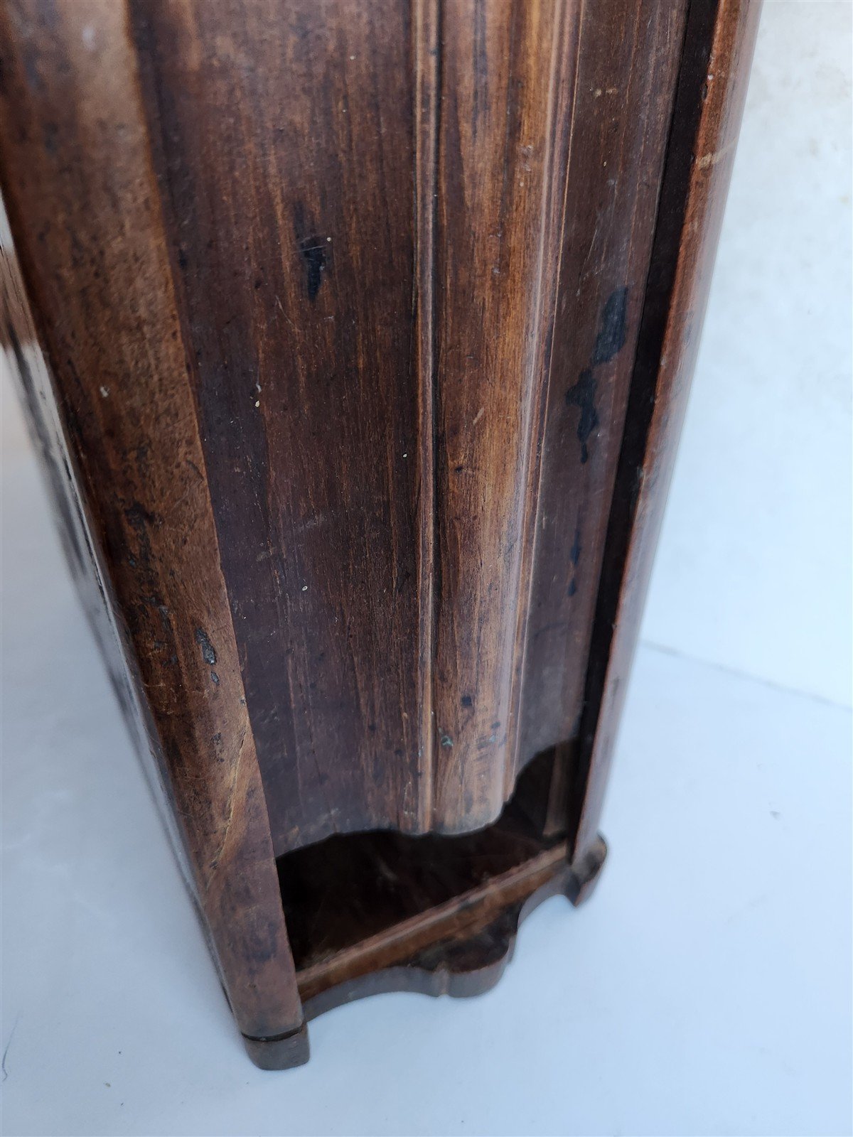 1790 BIBLE BOX HAND CARVED WOOD antique RARE SHAPE