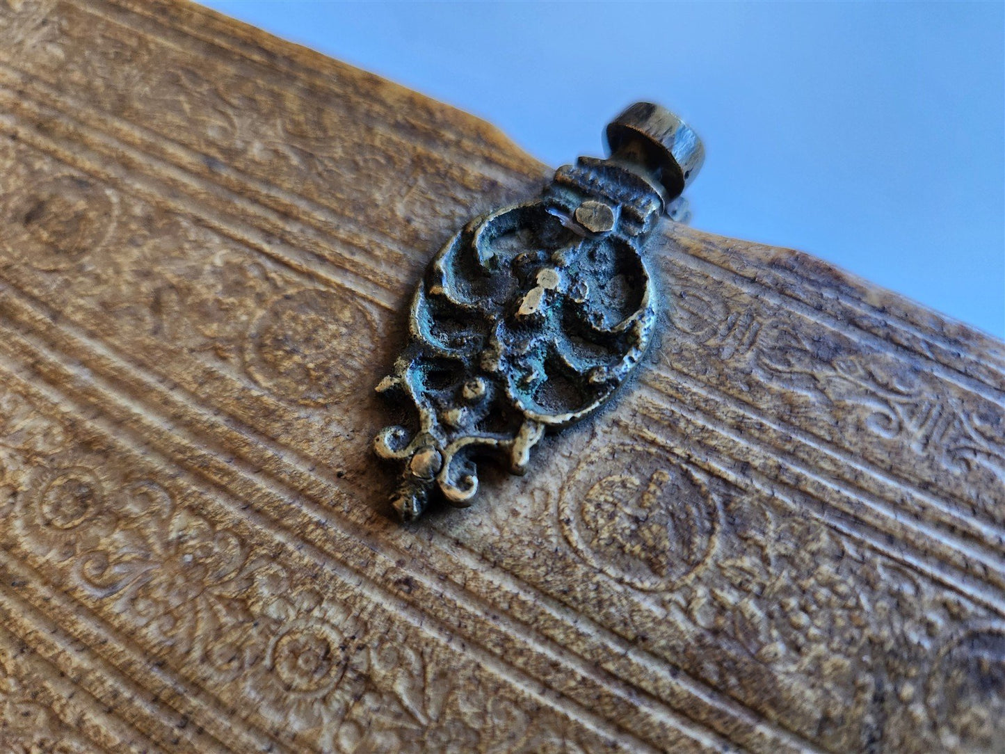 1763 BIBLE in GERMAN antique PIGSKIN BOUND FOLIO ILLUSTRATED w/ 212 ENGRAVINGS