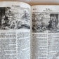1763 BIBLE in GERMAN antique PIGSKIN BOUND FOLIO ILLUSTRATED w/ 212 ENGRAVINGS