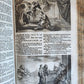 1763 BIBLE in GERMAN antique PIGSKIN BOUND FOLIO ILLUSTRATED w/ 212 ENGRAVINGS