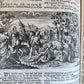 1763 BIBLE in GERMAN antique PIGSKIN BOUND FOLIO ILLUSTRATED w/ 212 ENGRAVINGS