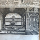 1763 BIBLE in GERMAN antique PIGSKIN BOUND FOLIO ILLUSTRATED w/ 212 ENGRAVINGS