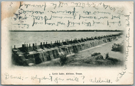 ABILENE TX LYTLE LAKE ANTIQUE POSTCARD