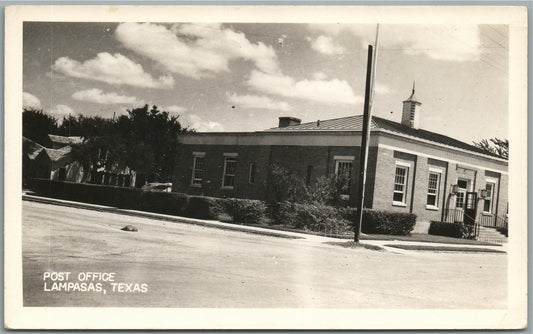 LAMPASOS TX POST OFFICE VINTAGE REAL PHOTO POSTCARD RPPC