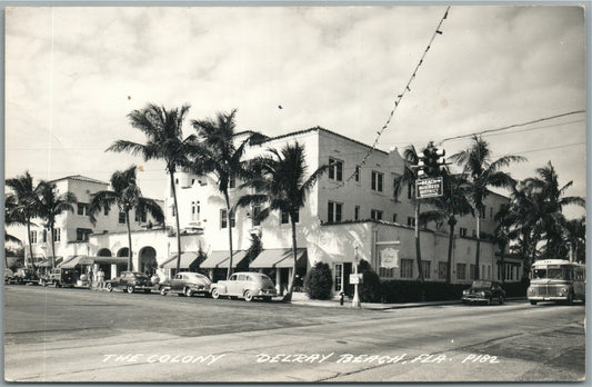 DELRAY BEACH FL THE COLONY VINTAGE REAL PHOTO POSTCARD RPPC