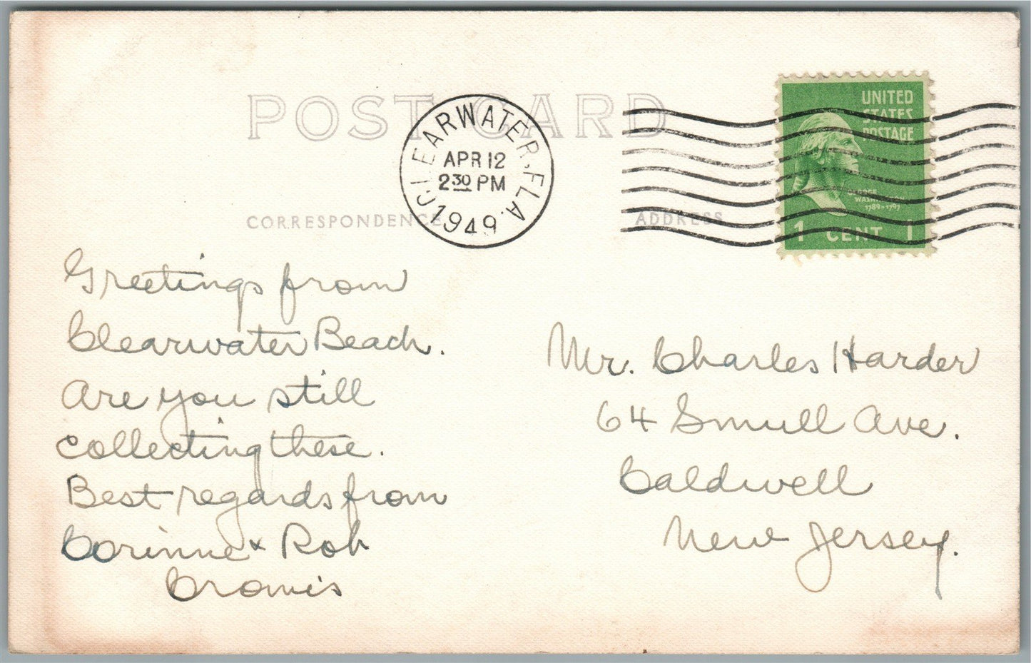 CLEARWATER FL MASONIC BUILDING VINTAGE REAL PHOTO POSTCARD RPPC