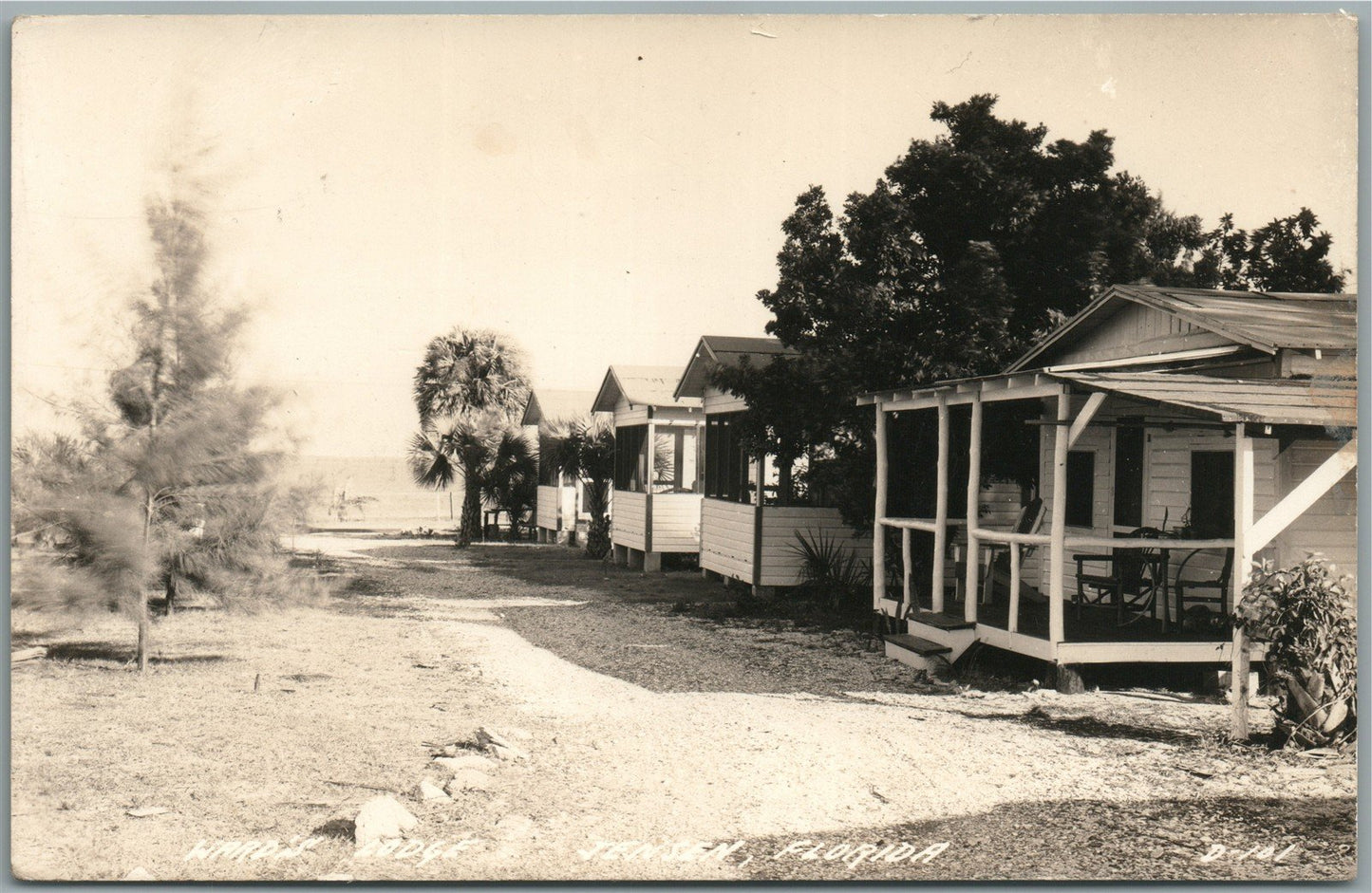 JENSEN FL WARD'S LODGE VINTAGE REAL PHOTO POSTCARD RPPC