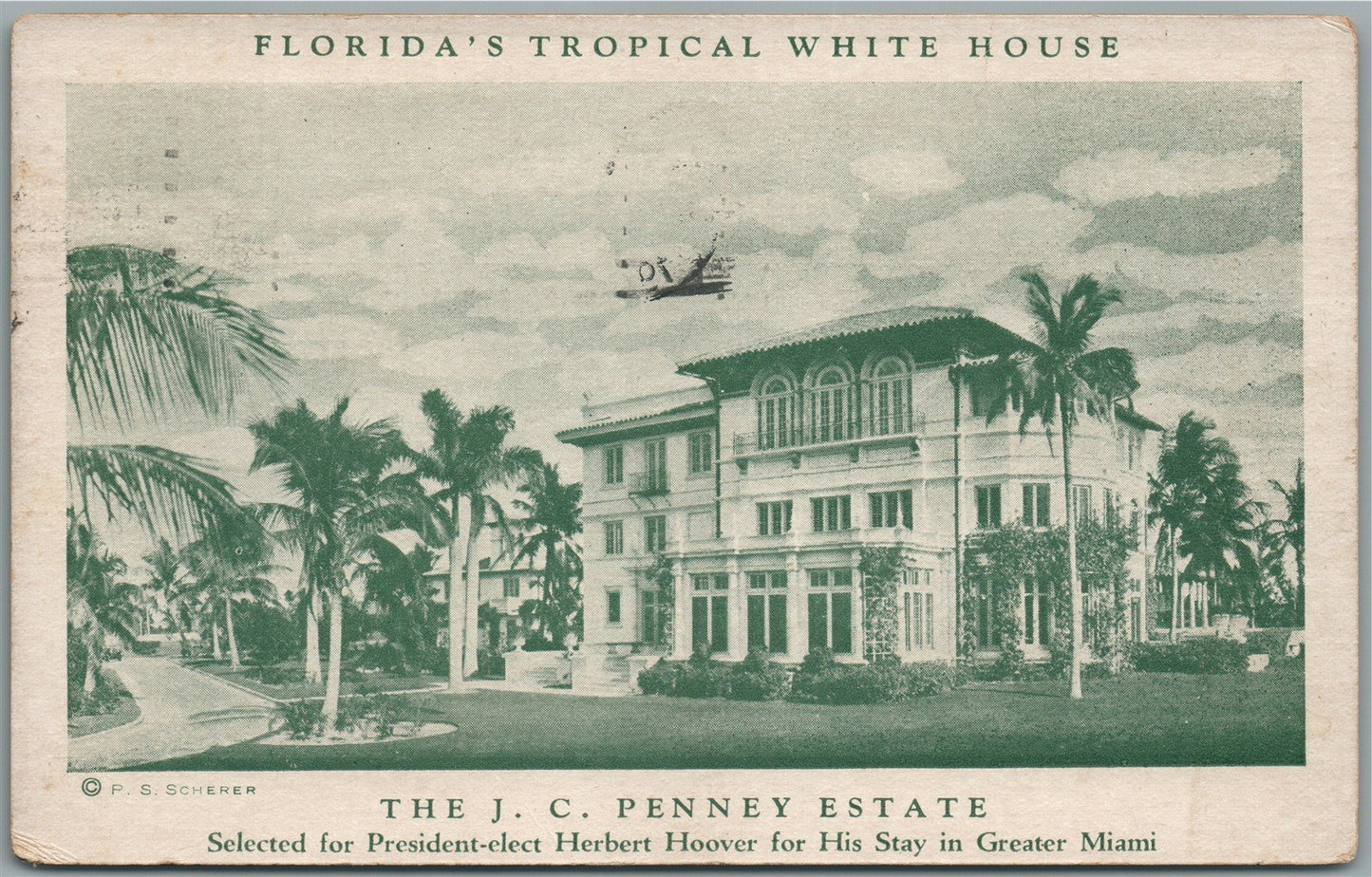 MIAMI FL C.PENNEY ESTATE ANTIQUE POSTCARD