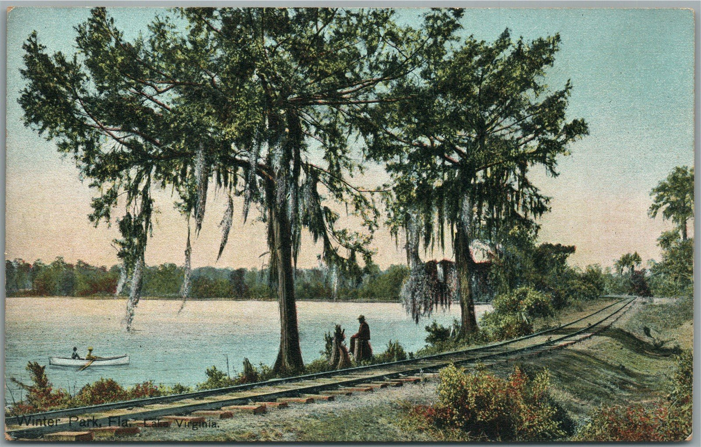 WINTER PARK FL LAKE VIRGINIA ANTIQUE POSTCARD