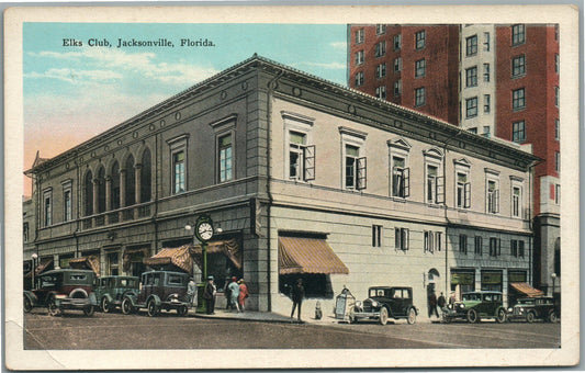 JACKSONVILLE FL ELKS CLUB ANTIQUE POSTCARD