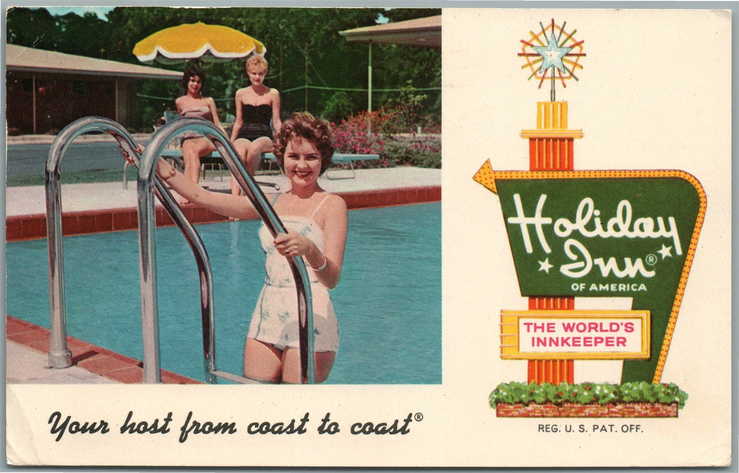 JACKSONVILLE FL HOLIDAY INN ADVERTISING VINTAGE POSTCARD