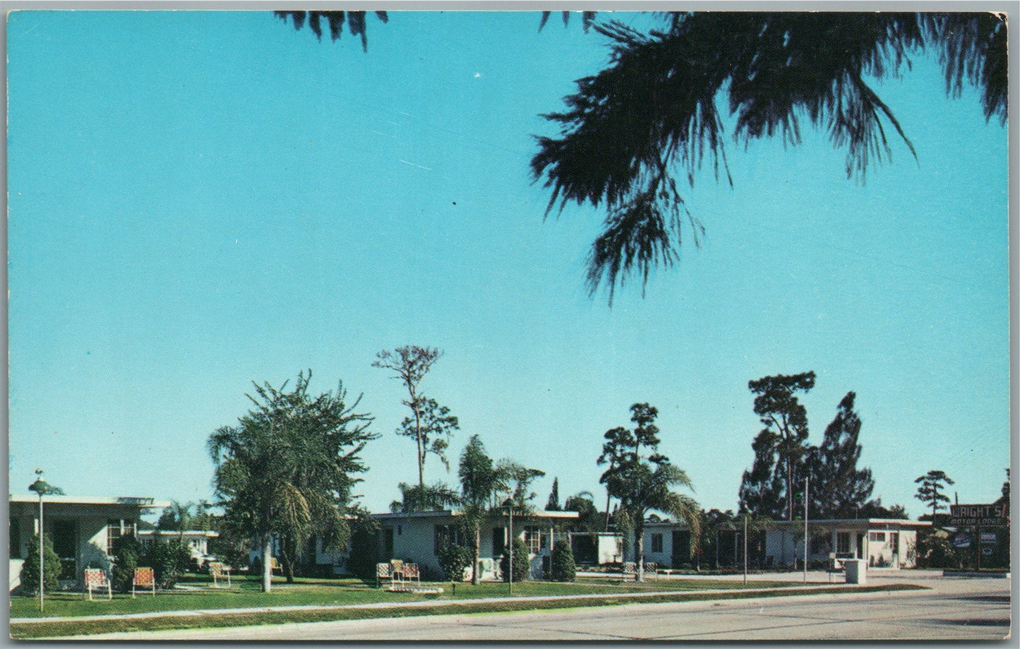 WINTER PARK FL WRIGHT'S MOTOR LODGE VINTAGE POSTCARD