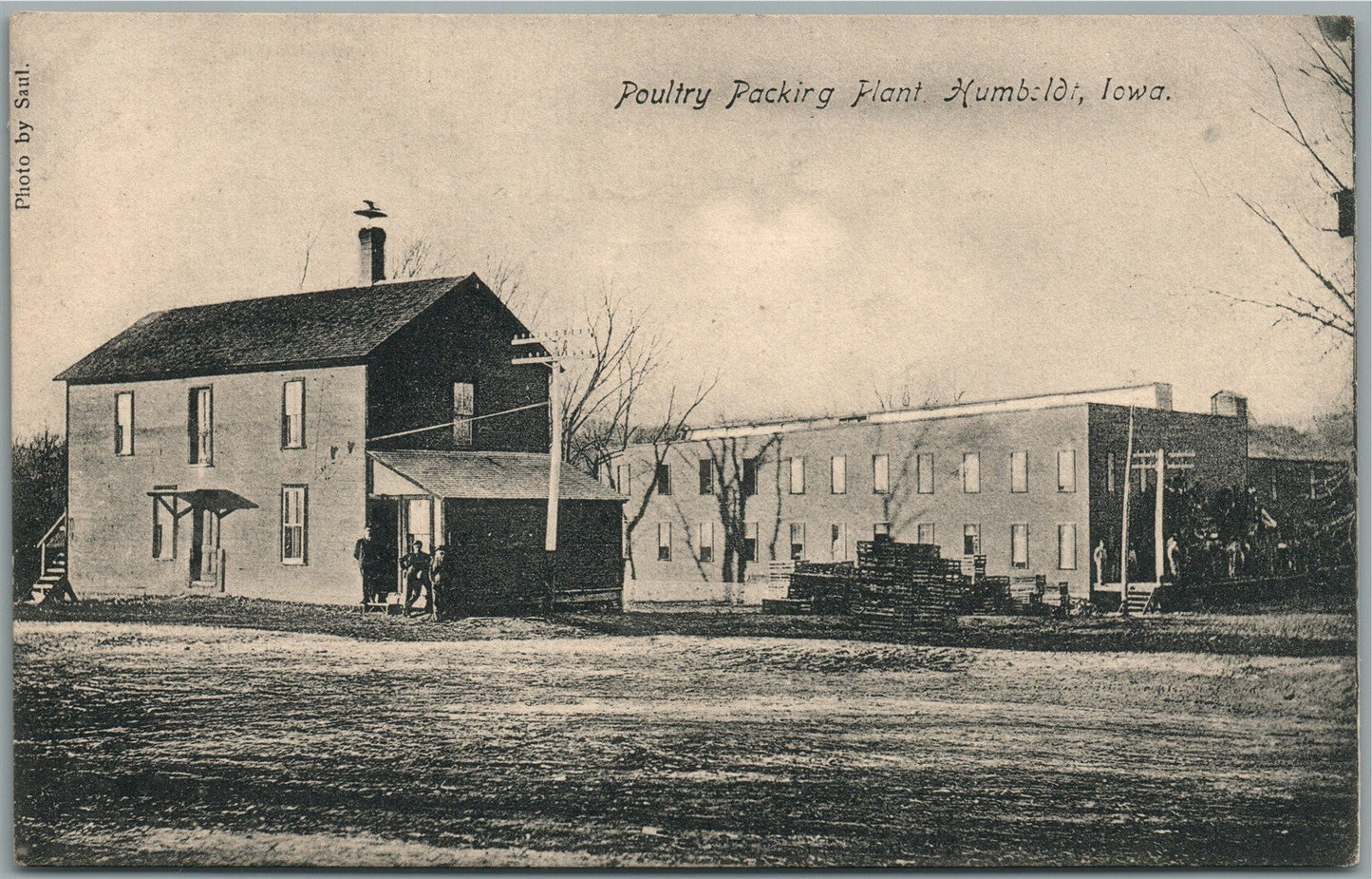 HUMBOLDT IA POULTRY PACKING PLANT ANTIQUE POSTCARD