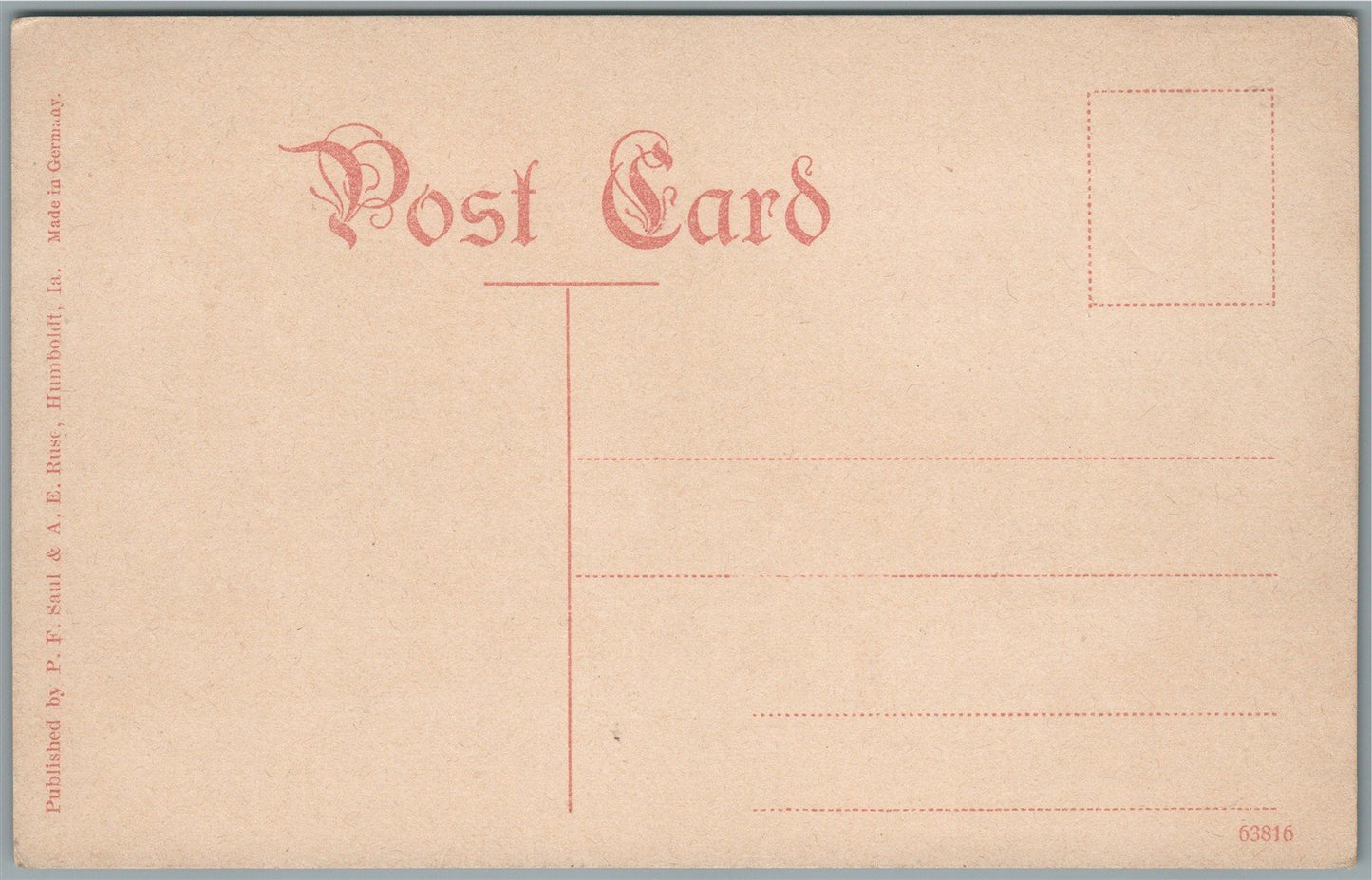 HUMBOLDT IA EAST APROACH TO DAKOTA CITY ANTIQUE POSTCARD