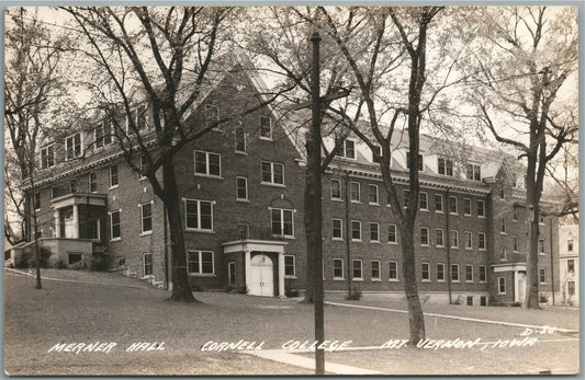 MT.VERNON IA CORNELL COLLEGE VINTAGE REAL PHOTO POSTCARD RPPC