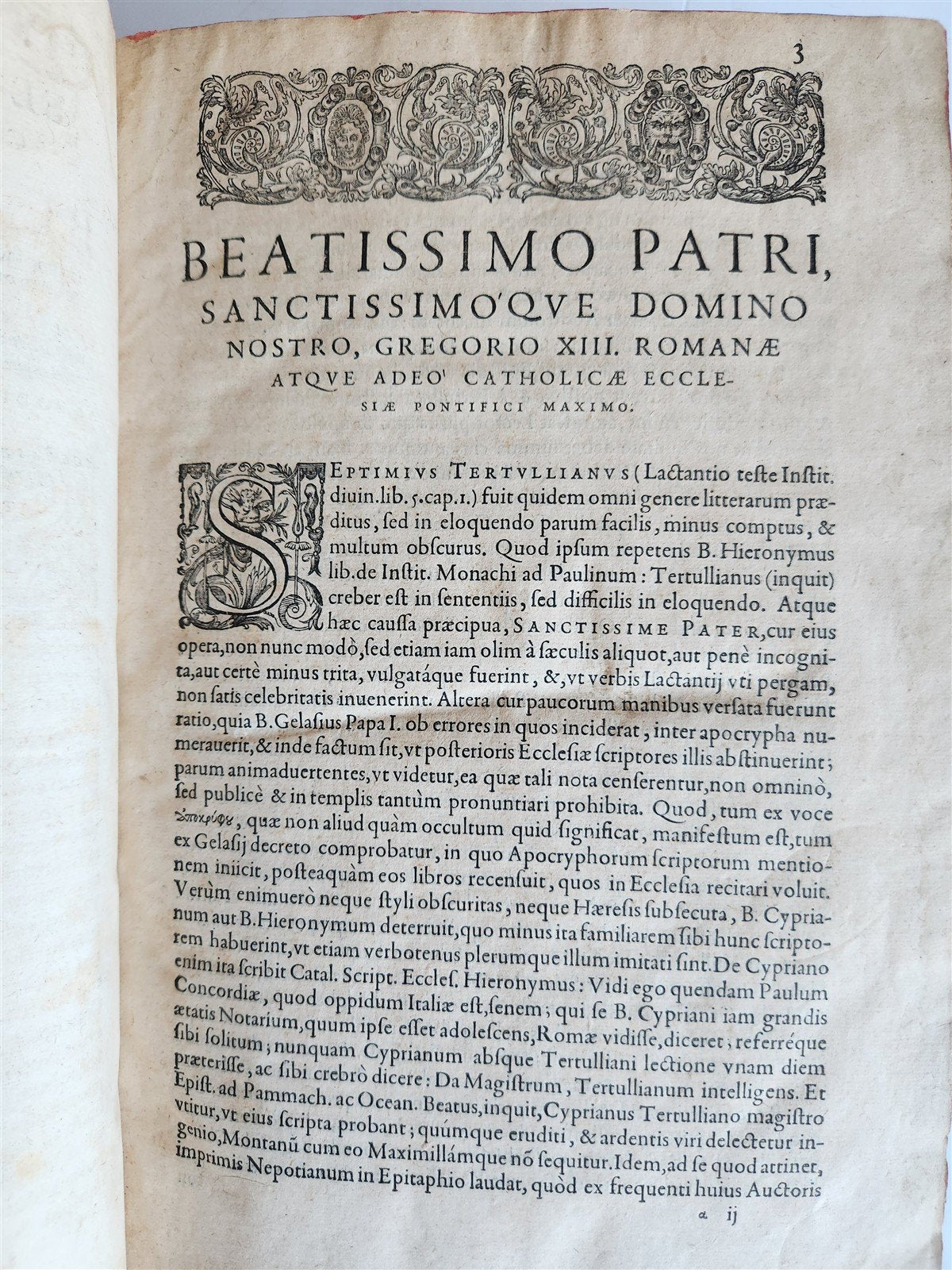 1598 THEOLOGY by TERTULLIAN antique FOLIO 16th century