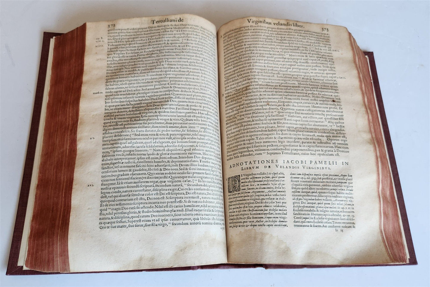 1598 THEOLOGY by TERTULLIAN antique FOLIO 16th century