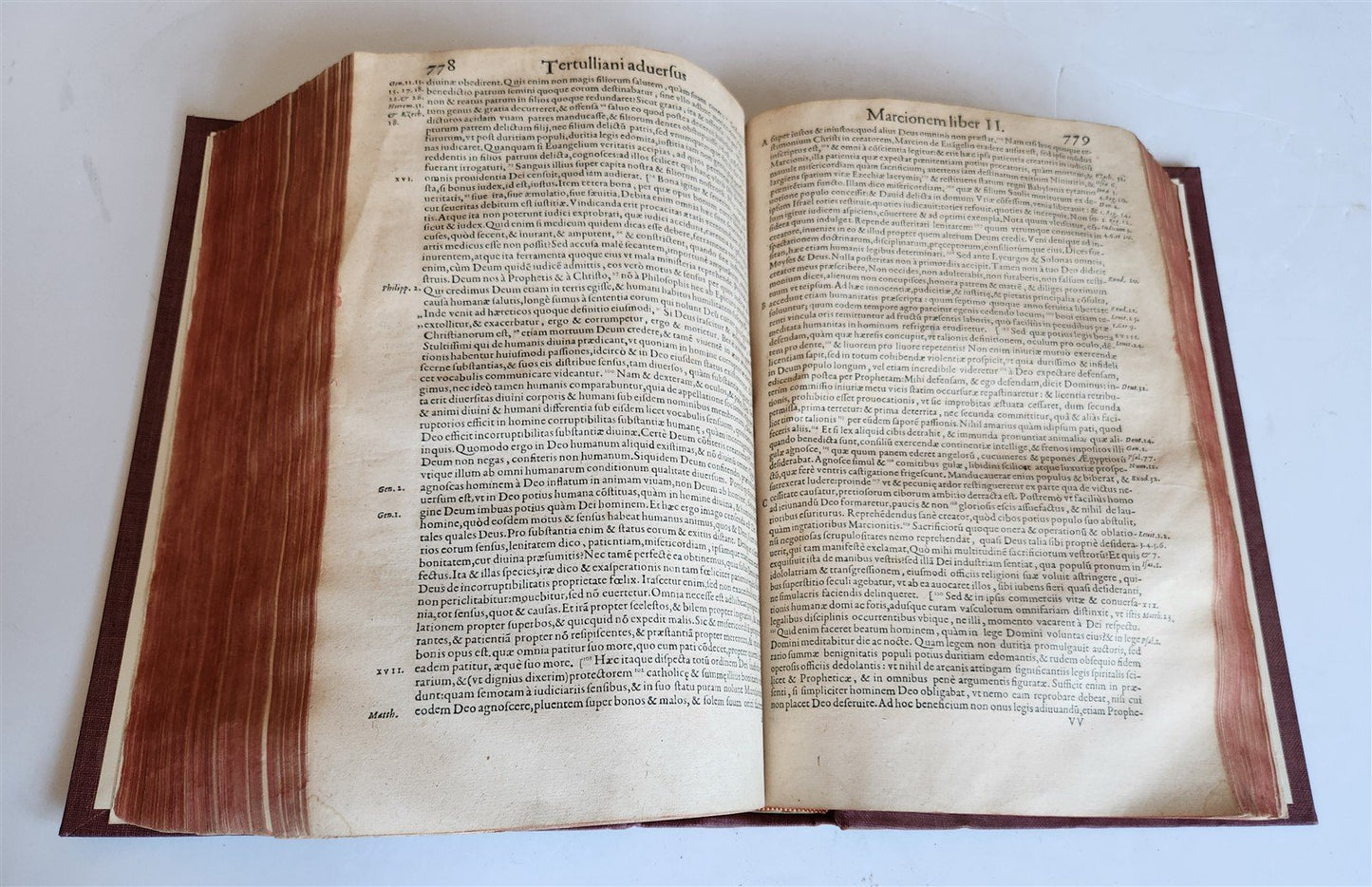 1598 THEOLOGY by TERTULLIAN antique FOLIO 16th century