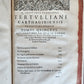1598 THEOLOGY by TERTULLIAN antique FOLIO 16th century