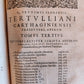 1598 THEOLOGY by TERTULLIAN antique FOLIO 16th century