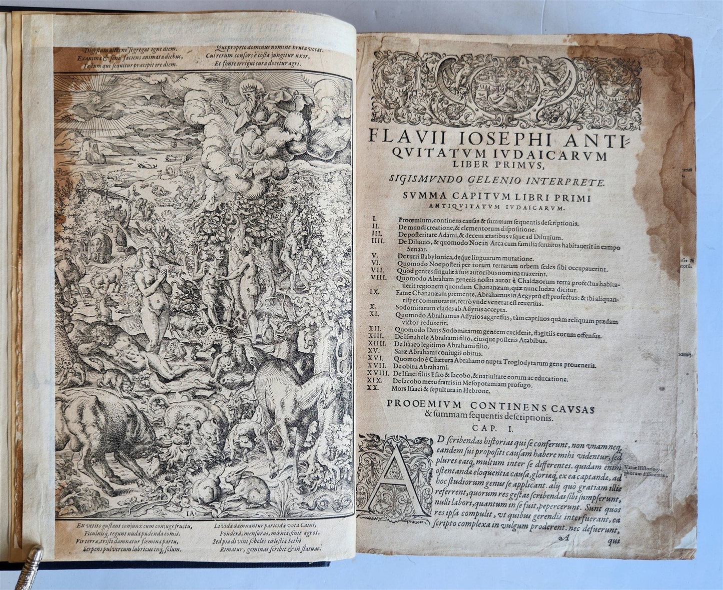 1580 FLAVIUS JOSEPHUS WORKS ILLUSTRATED by JOST AMMAN antique FOLIO Judaica