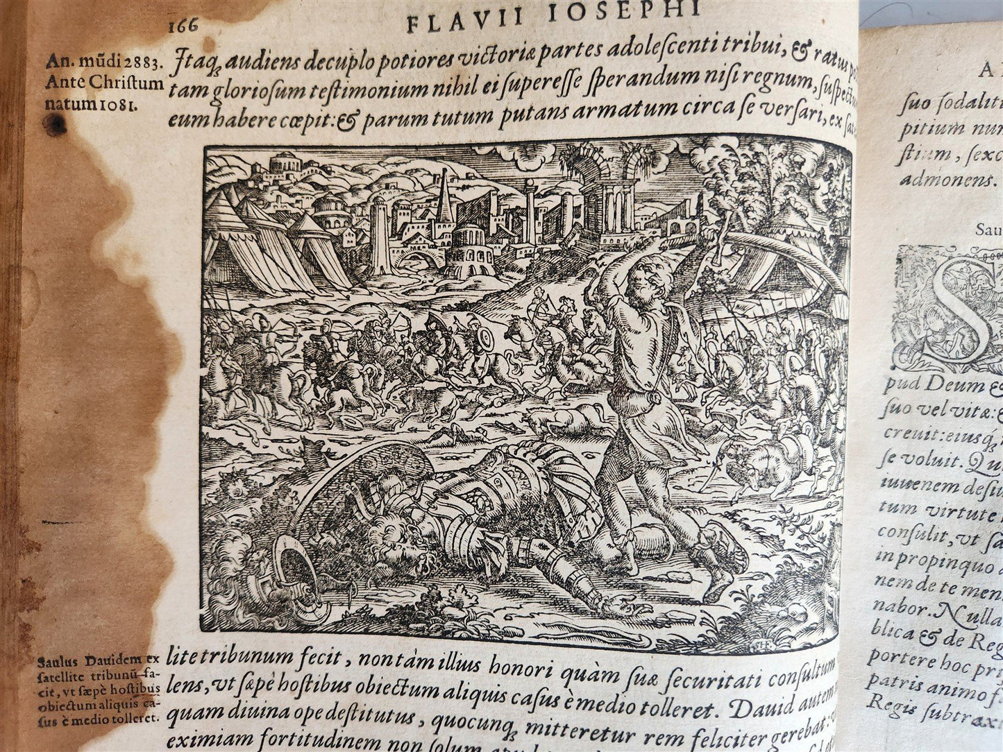 1580 FLAVIUS JOSEPHUS WORKS ILLUSTRATED by JOST AMMAN antique FOLIO Judaica