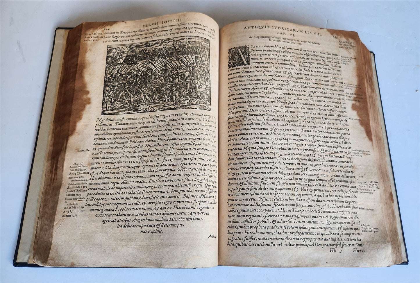 1580 FLAVIUS JOSEPHUS WORKS ILLUSTRATED by JOST AMMAN antique FOLIO Judaica