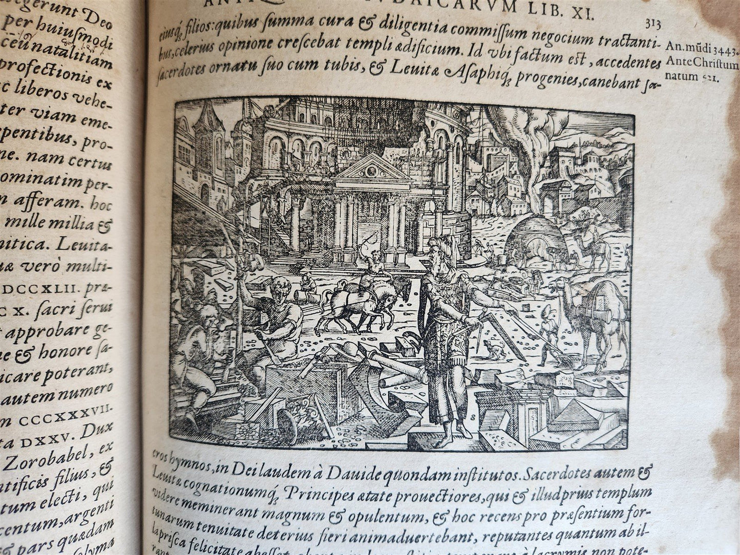 1580 FLAVIUS JOSEPHUS WORKS ILLUSTRATED by JOST AMMAN antique FOLIO Judaica