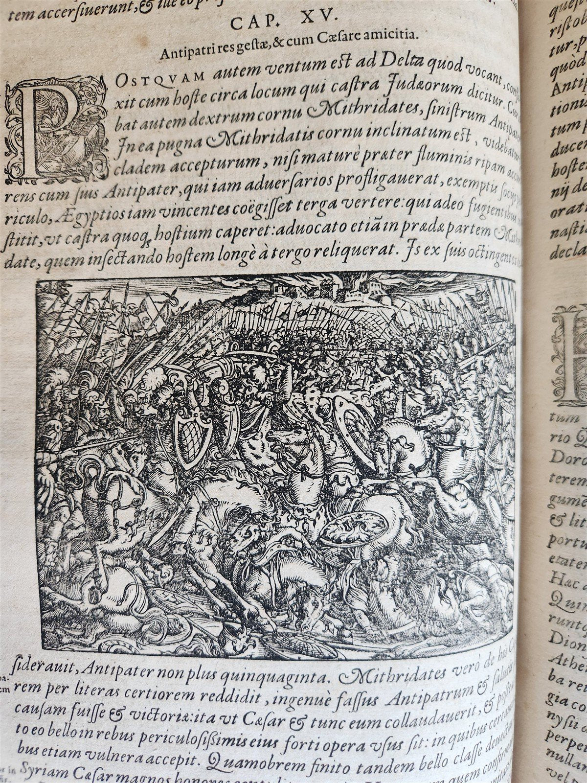 1580 FLAVIUS JOSEPHUS WORKS ILLUSTRATED by JOST AMMAN antique FOLIO Judaica