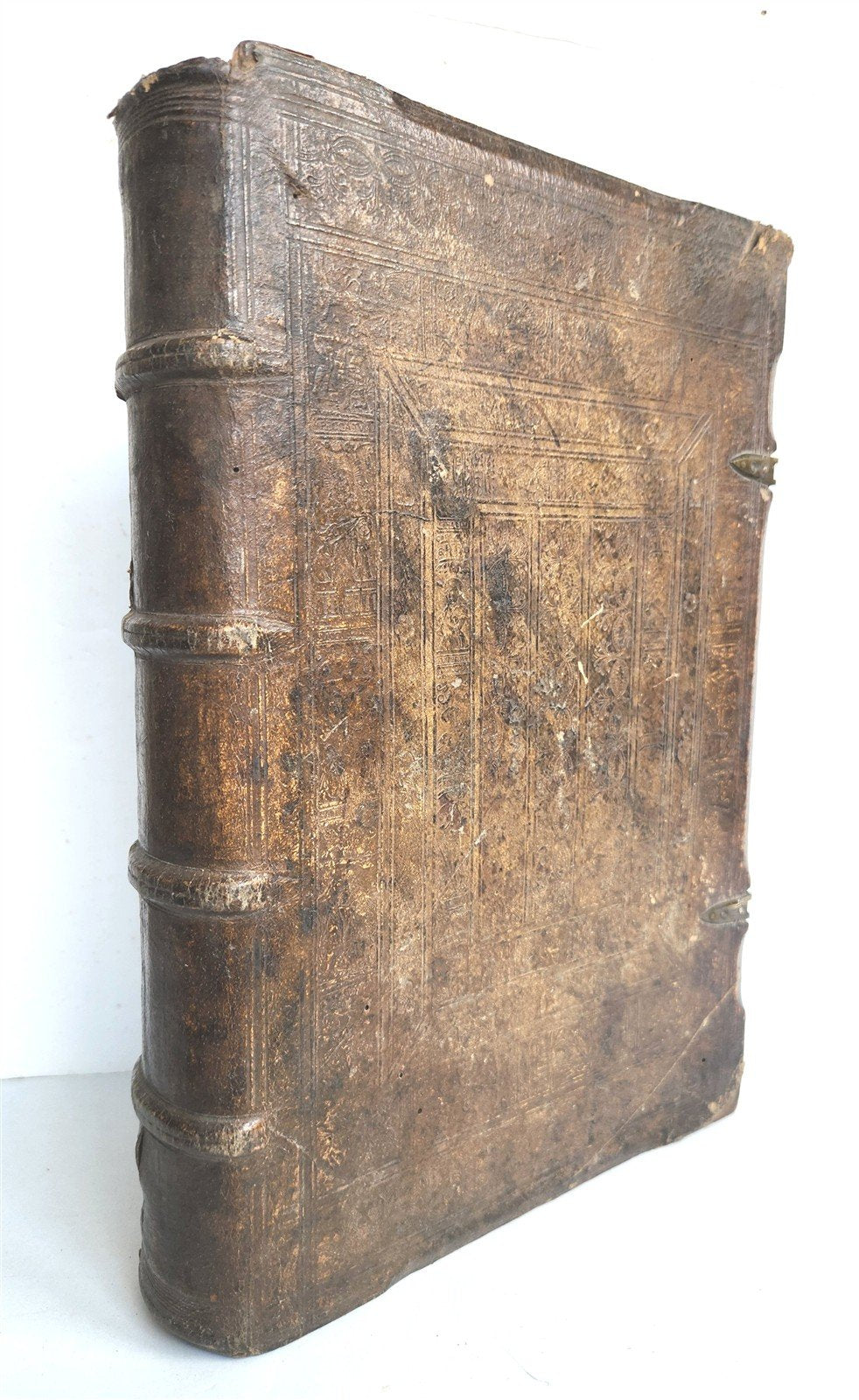 1535 LIVES OF ILLUSTRIOUS GREEKS & ROMANS by PLUTARCH antique PIGSKIN FOLIO