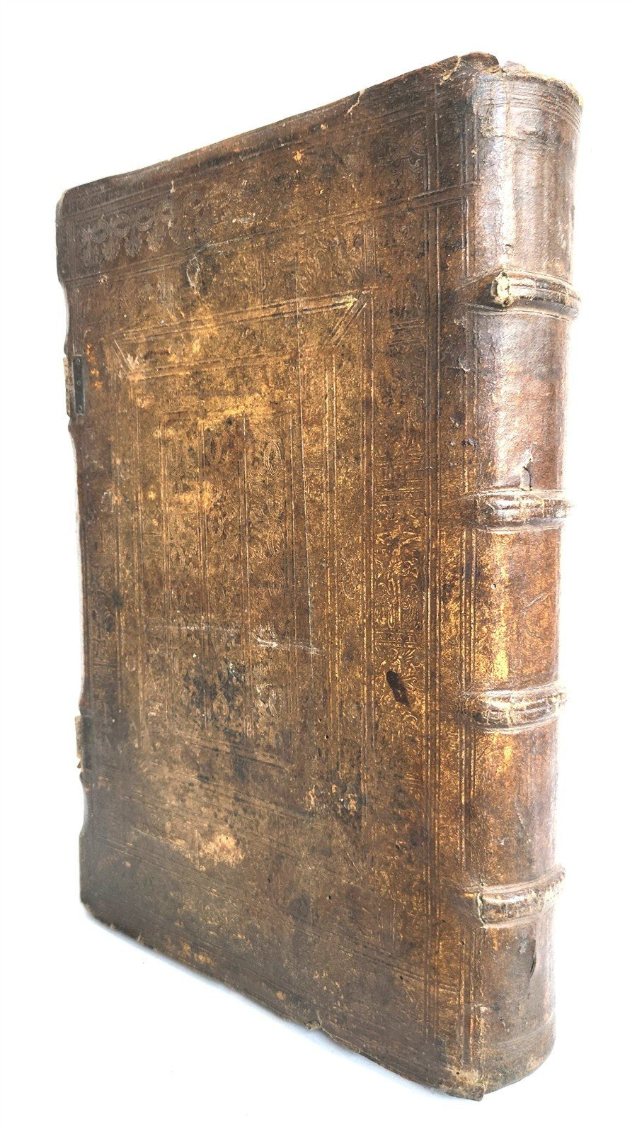 1535 LIVES OF ILLUSTRIOUS GREEKS & ROMANS by PLUTARCH antique PIGSKIN FOLIO