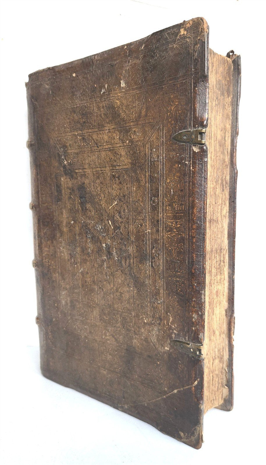 1535 LIVES OF ILLUSTRIOUS GREEKS & ROMANS by PLUTARCH antique PIGSKIN FOLIO