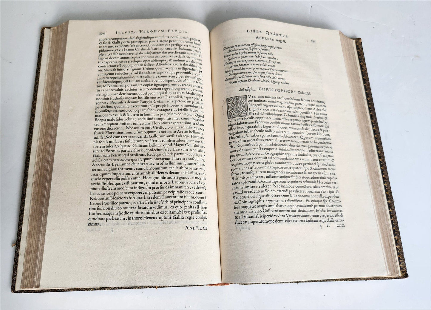 1573 PAOLO GIOVIO Elogia virorum antique 16th century FOLIO HISTORY BIOGRAPHIES