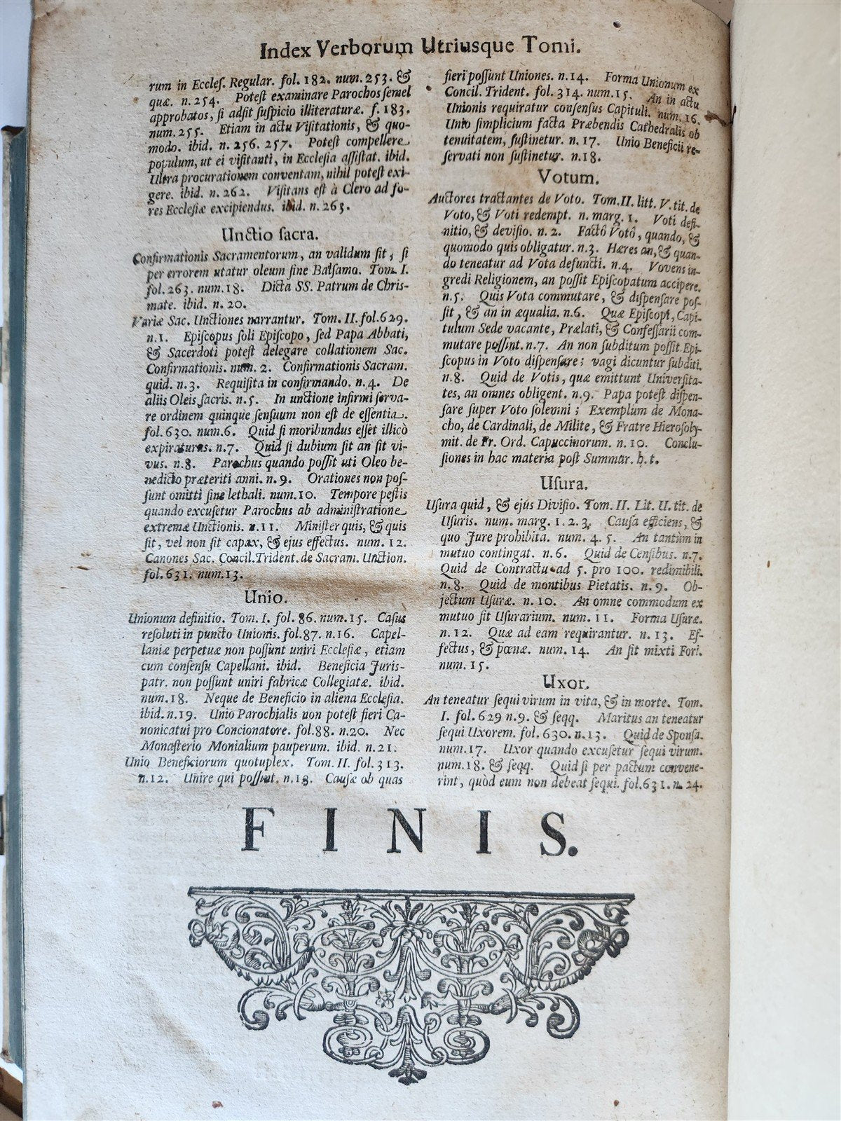 1729 CANON LAW antique 2 VOLUMES PIGSKIN BOUND FOLIO