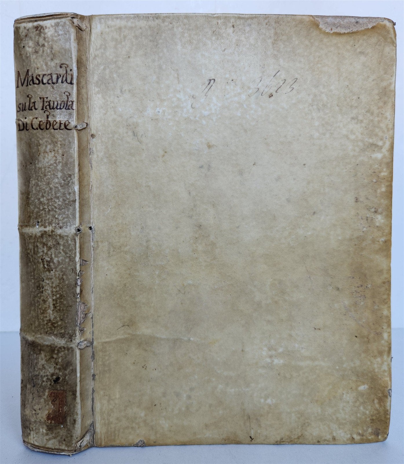 1627 Discorsi Morali Su La Tavola di Cebete Tebano antique VELLUM BOUND