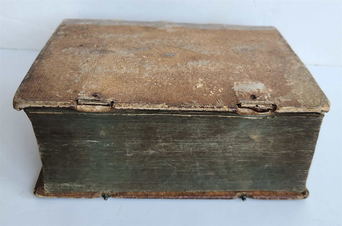 1690 HISTORY BOOK in GERMAN antique PIGSKIN BOUND 17th CENTURY