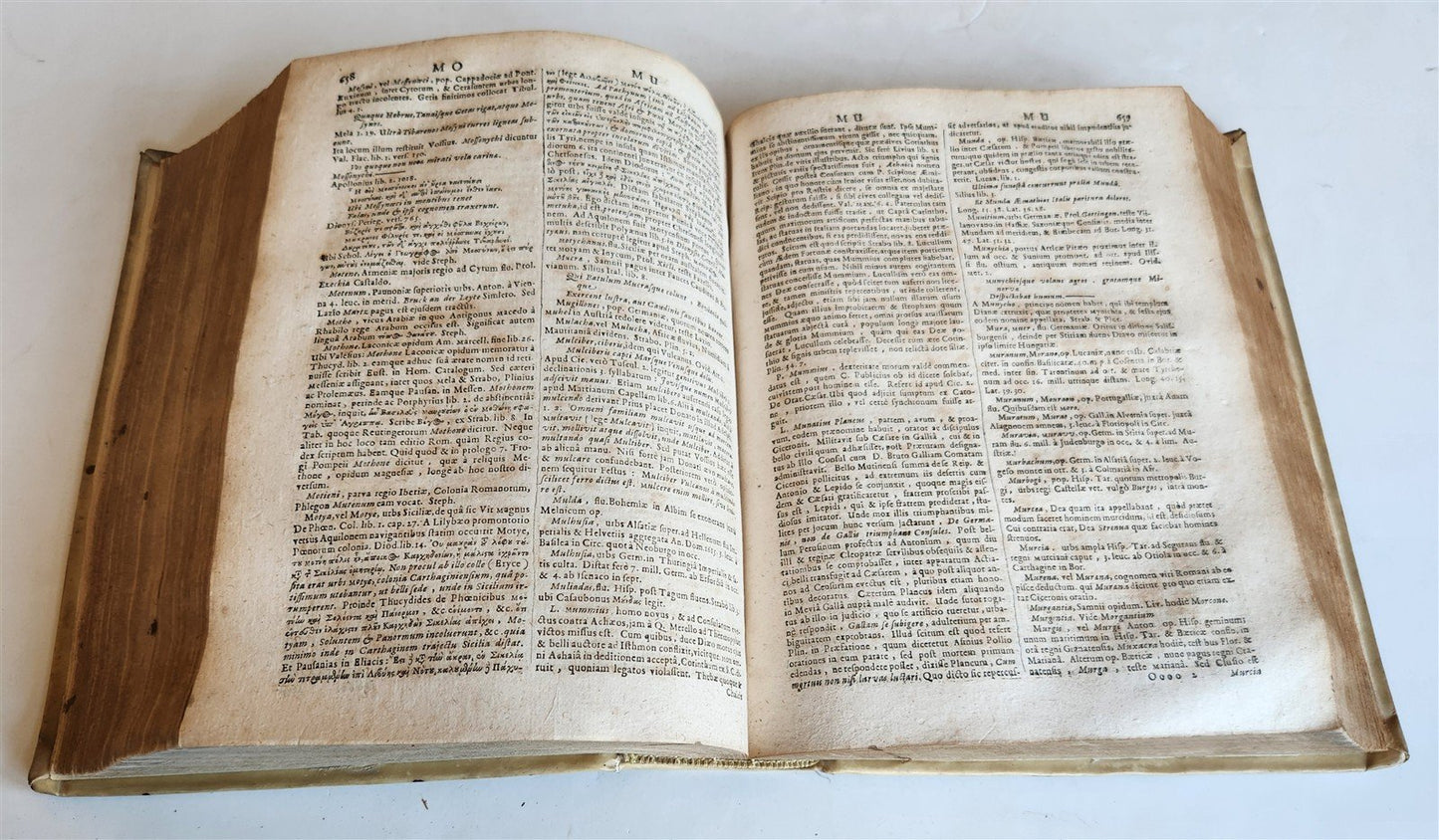 1693 DICTIONARY HISTORICAL GEOGRAPHICAL & POETICAL antique VELLUM BOUND 17th C.