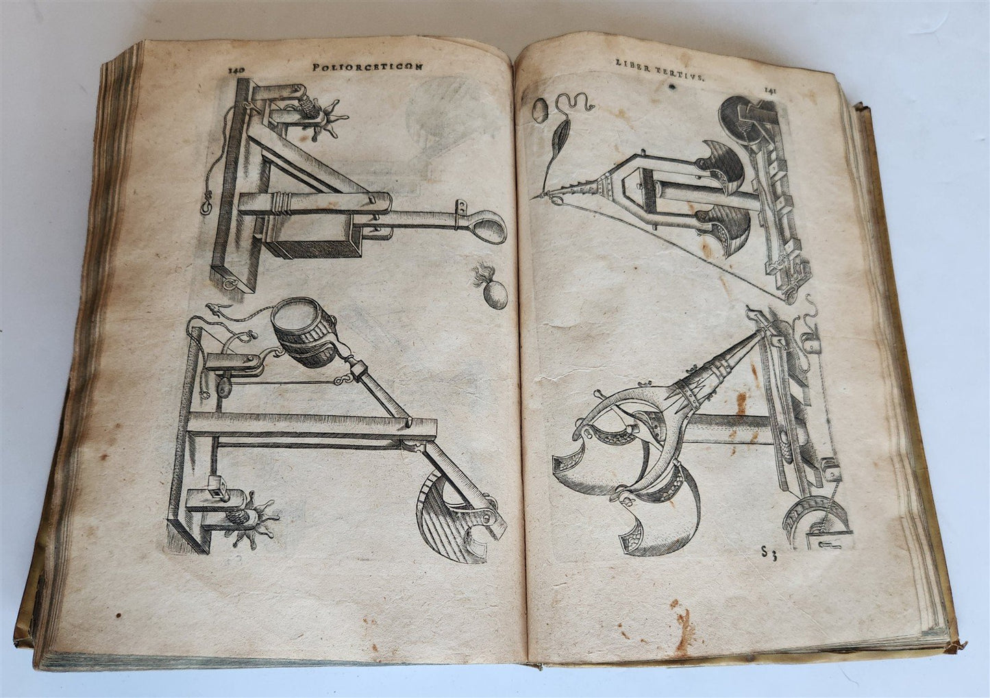 1614 DE MILITIA ROMANA by LIPSIUS antique ILLUSTRATED WARFARE Plantiniana vellum