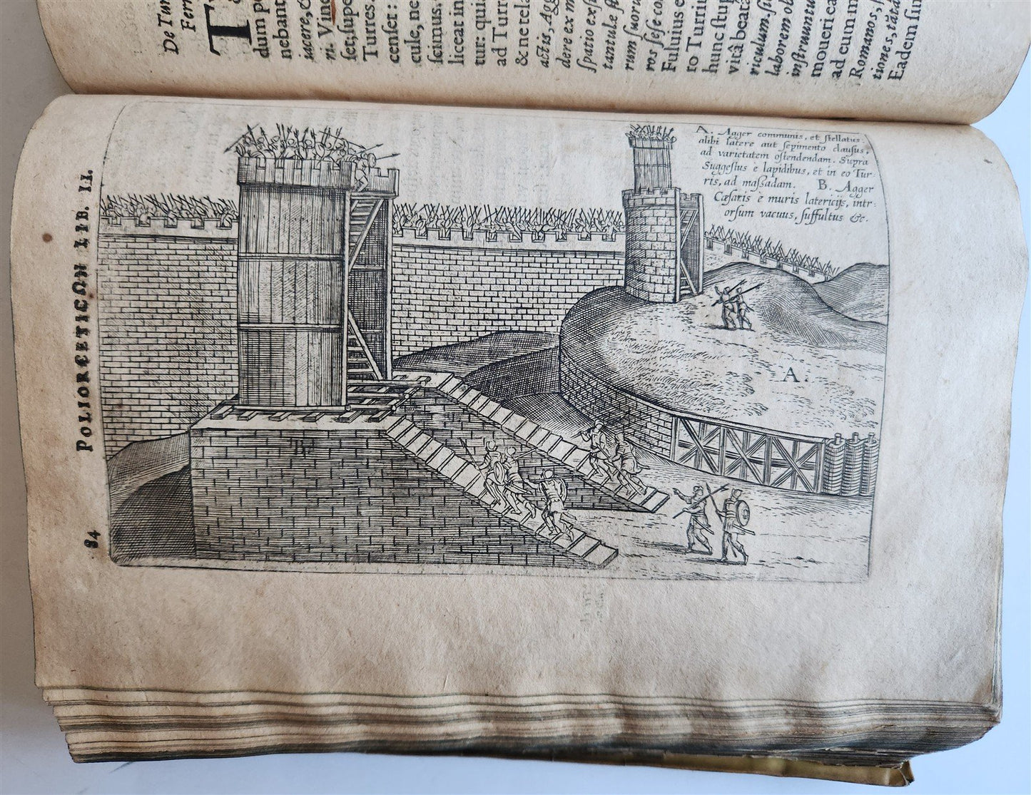 1614 DE MILITIA ROMANA by LIPSIUS antique ILLUSTRATED WARFARE Plantiniana vellum