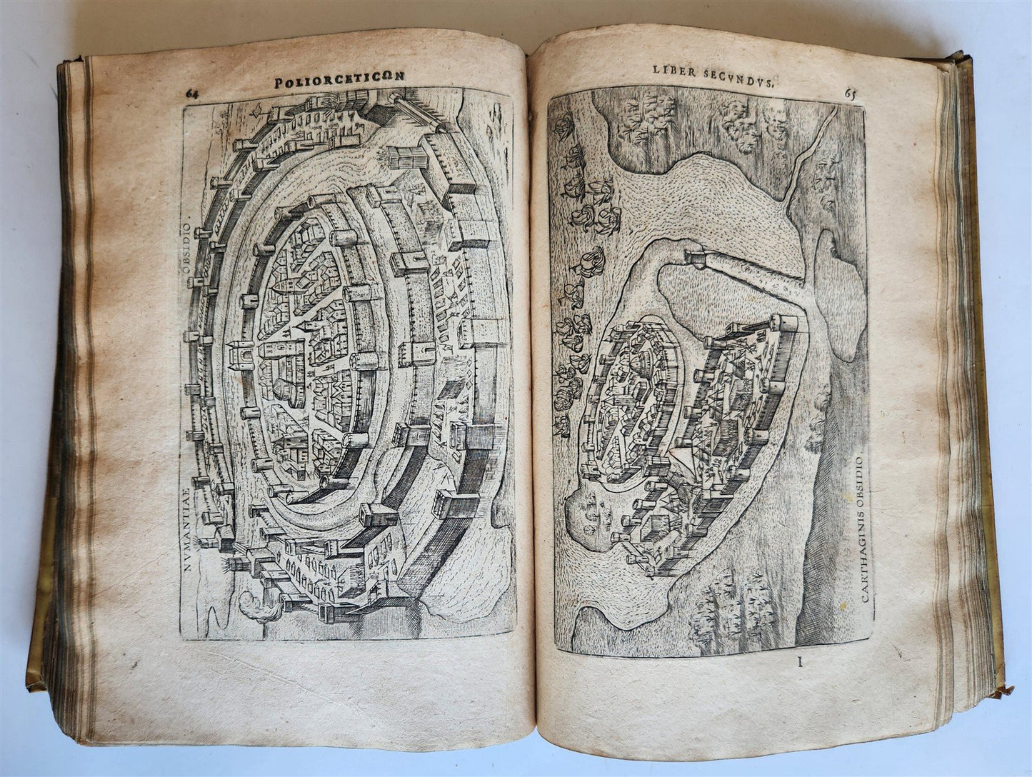 1614 DE MILITIA ROMANA by LIPSIUS antique ILLUSTRATED WARFARE Plantiniana vellum