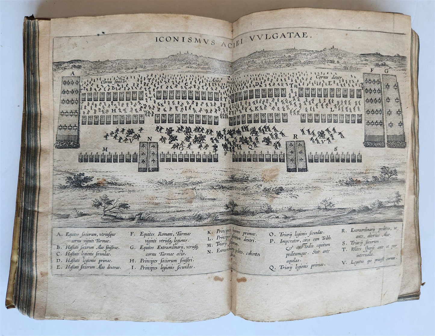 1614 DE MILITIA ROMANA by LIPSIUS antique ILLUSTRATED WARFARE Plantiniana vellum