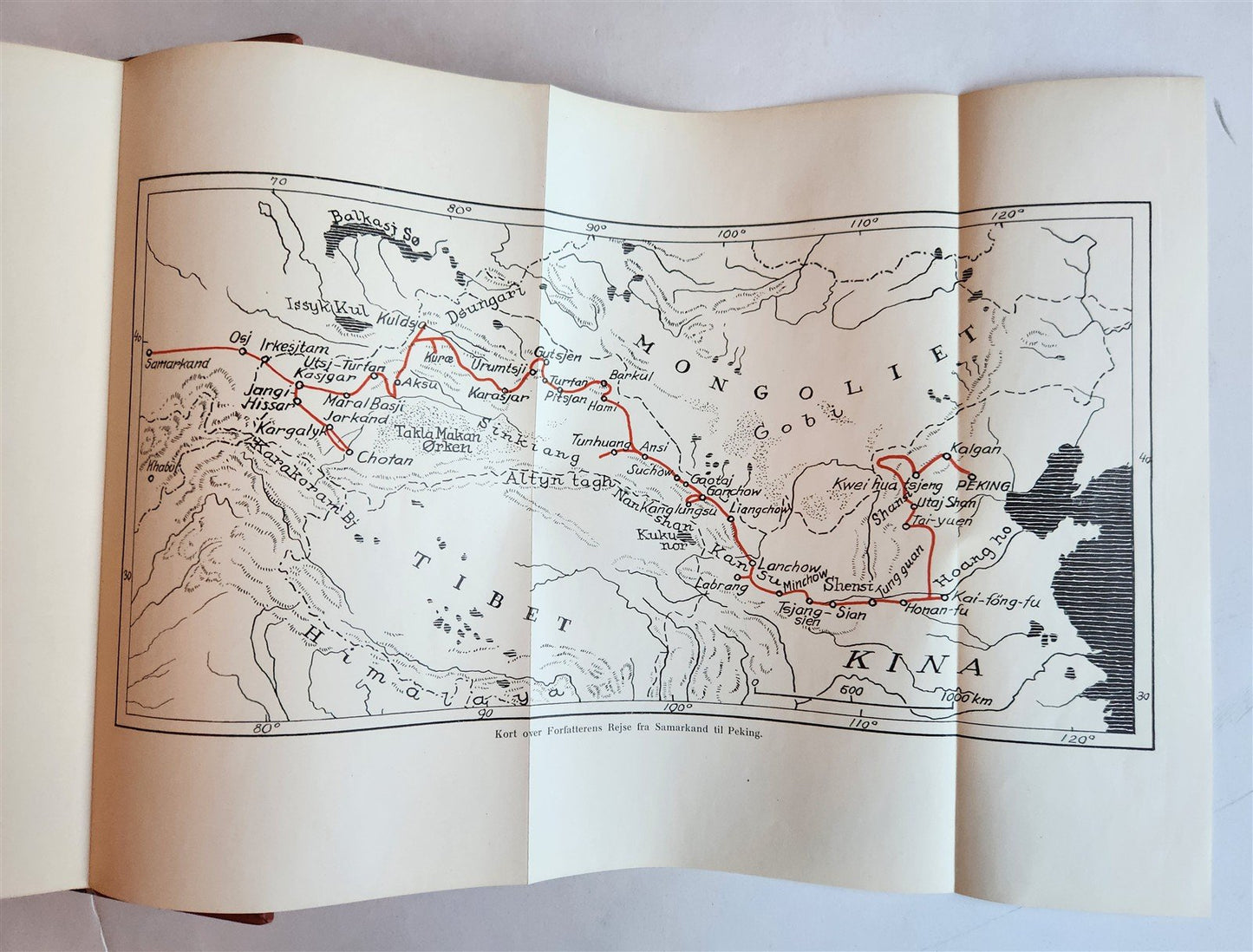 1941 FROM SAMARKAND to PEKING by Mannerheim antique in DANISH ILLUSTRATED