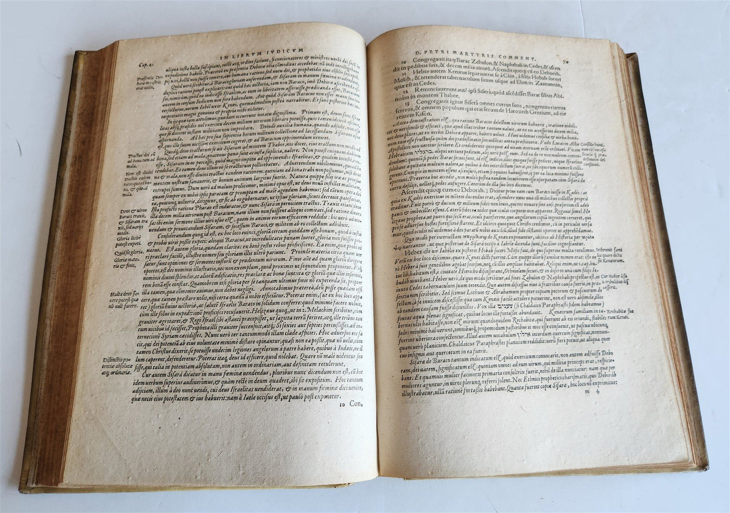 1561 COMMENTARY on BIBLE BOOK OF JUDGES by Peter Martyr Vermigli antique VELLUM