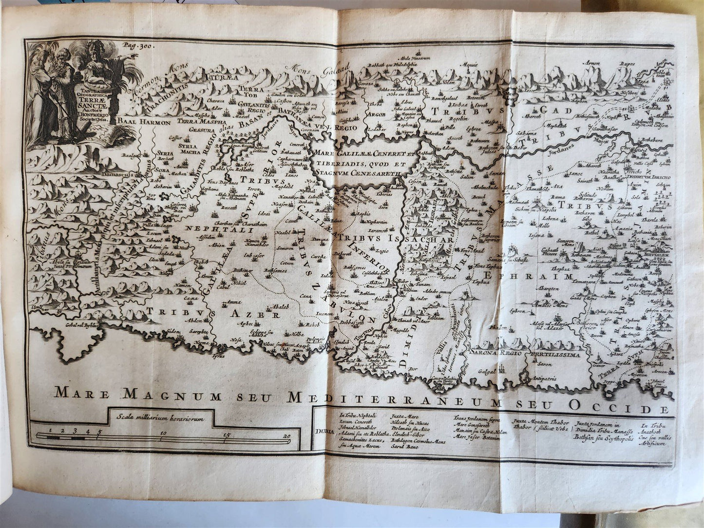 1709 BIBLE in GREEK ILLUSTRATED w/ MAPS antique GILT DECORATED VELLUM BINDING