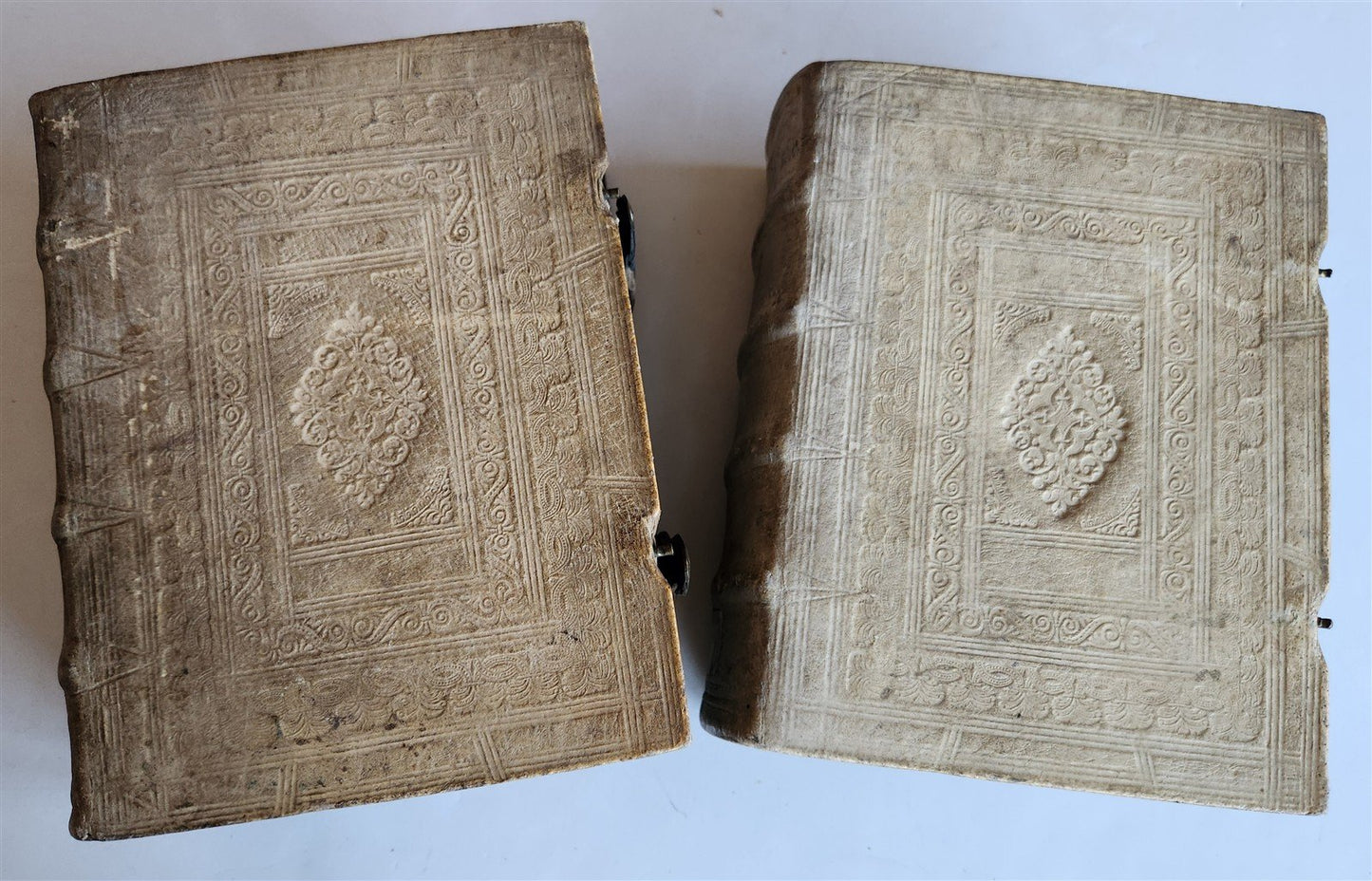 1701 RARE SERMONS of Trauner 2 VOLUMES antique scarce PIGSKIN BINDING