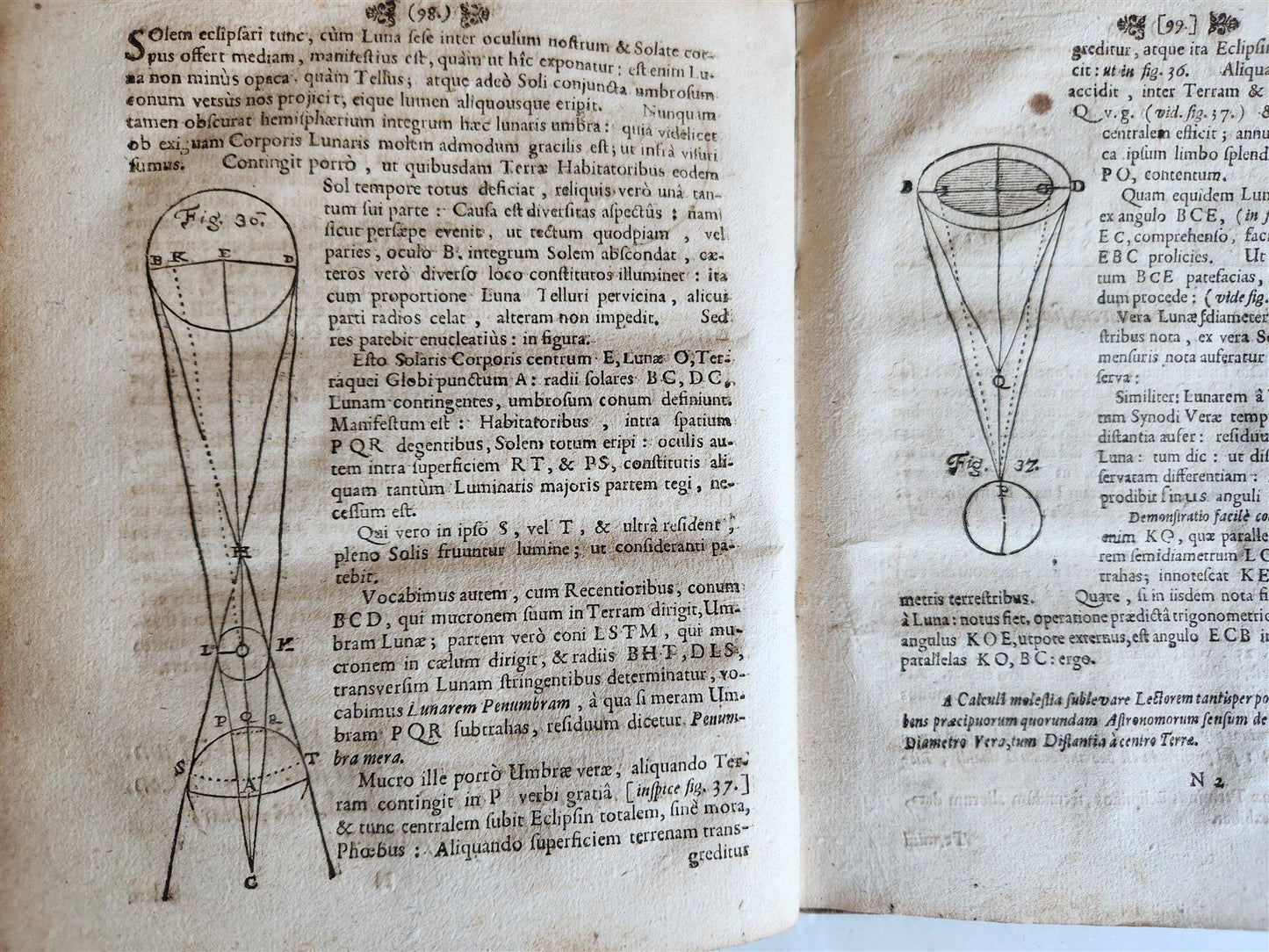 1682 ASTRONOMY ECLIPSES antique Tenebrae Summatim Illustratae Doctrina Eclipsium