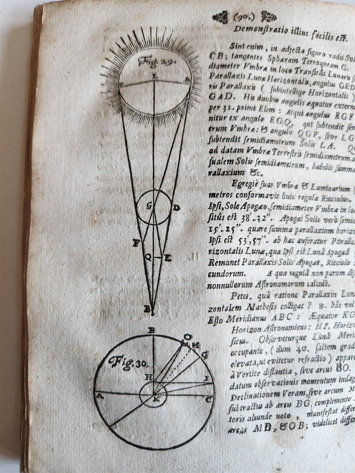 1682 ASTRONOMY ECLIPSES antique Tenebrae Summatim Illustratae Doctrina Eclipsium