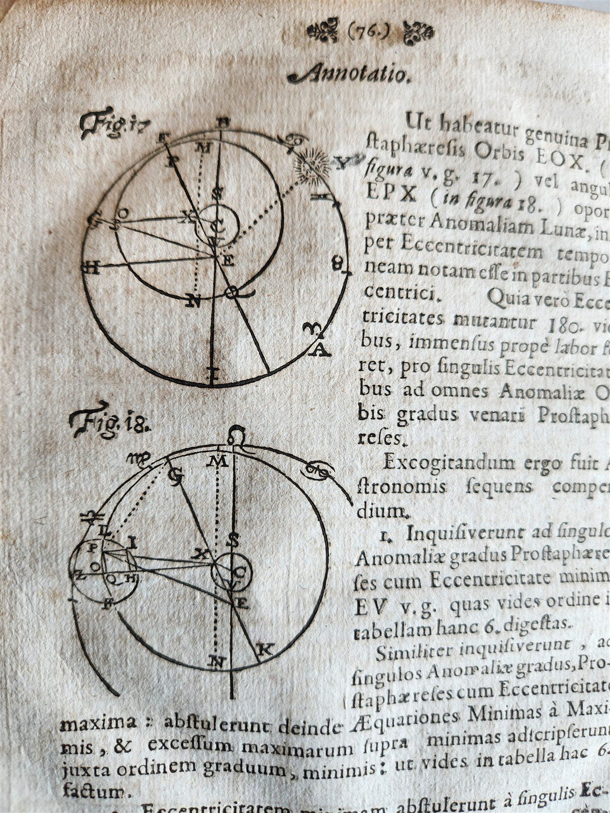 1682 ASTRONOMY ECLIPSES antique Tenebrae Summatim Illustratae Doctrina Eclipsium